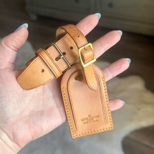 3 piece Louis Vuitton luggage tag set